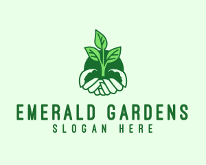 Gardener Hand Plant logo design