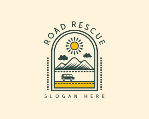 Road Trip Mountain logo design