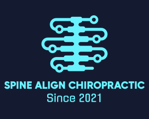 Digital Spine Circuit logo design