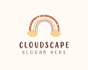 Kindergarten Rainbow Cloud logo design