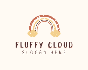 Kindergarten Rainbow Cloud logo design