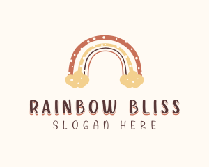 Kindergarten Rainbow Cloud logo design