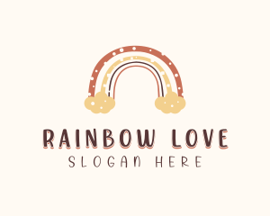 Kindergarten Rainbow Cloud logo design