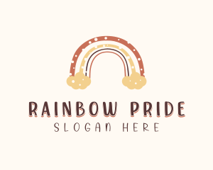 Kindergarten Rainbow Cloud logo design