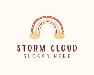 Kindergarten Rainbow Cloud logo design