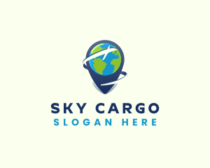 Airplane Cargo Location logo design