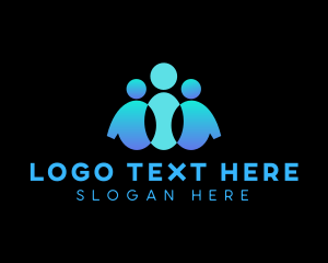 Support Group - People Team Corporate logo design