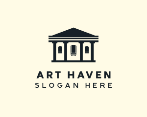 Greek Temple Building  logo design