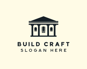 Greek Temple Building  logo design