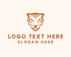 Orange Eye - Jungle Tiger Wildlife logo design