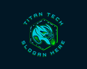 Futuristic Robot Tech logo design