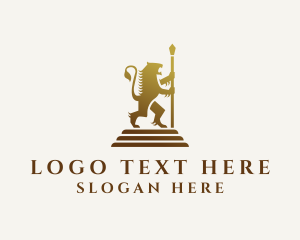 Kingship - Royal Lion Monarch logo design