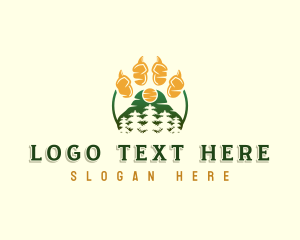 Wolf - Mountain Claw Pine Tree logo design