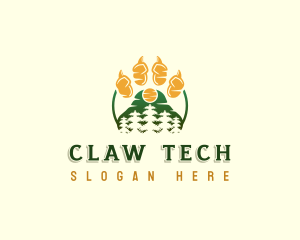 Mountain Claw Pine Tree logo design