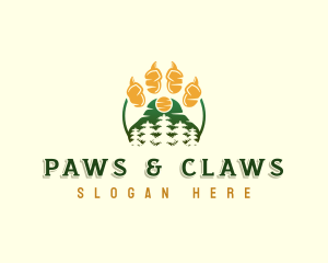 Mountain Claw Pine Tree logo design