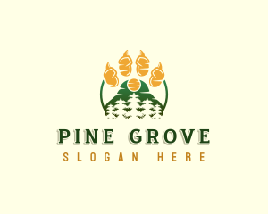 Mountain Claw Pine Tree logo design