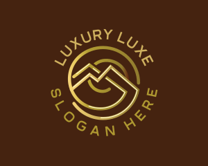 Luxury Mountain Spiral logo design