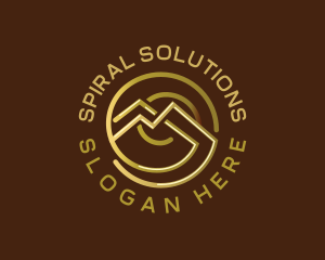 Luxury Mountain Spiral logo design