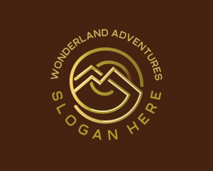 Luxury Mountain Spiral logo design