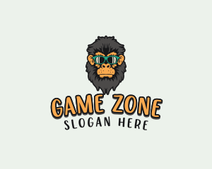 Hipster Gaming Gorilla logo design