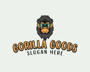 Hipster Gaming Gorilla logo design