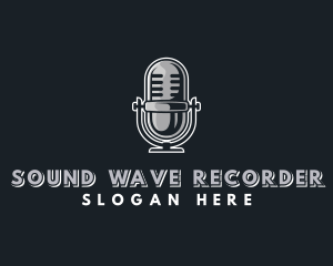 Recording Microphone Podcast logo design