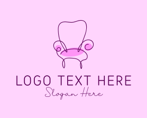 Seat - Purple Furniture Shop logo design