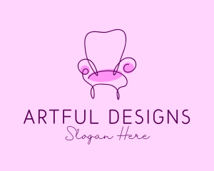 Purple Furniture Shop logo design