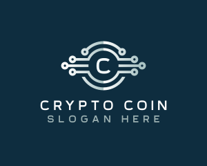 Cryptocurrency - Digital Cryptocurrency Technology logo design