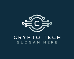 Cryptocurrency - Digital Cryptocurrency Technology logo design