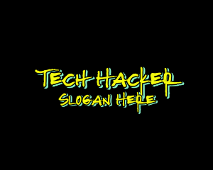 Hacking - Scribble Cyber Tech logo design