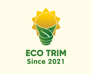 Eco Sun Bulb logo design