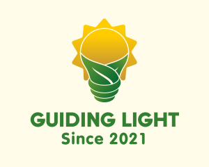 Eco Sun Bulb logo design