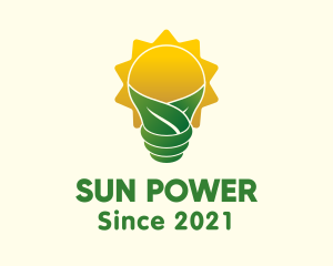 Eco Sun Bulb logo design