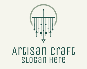 Crafty - Green Modern Macrame logo design