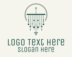 Crafty - Green Modern Macrame logo design