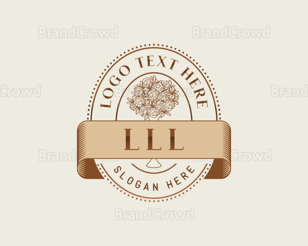 Flower Bouquet Wedding Logo