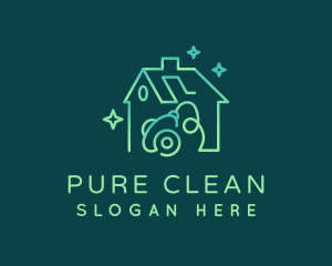 Green Home Vacuum Cleaning logo design