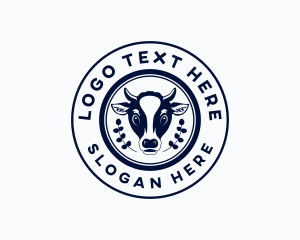Bull - Organic Cow Ranch logo design