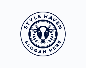 Meat Alternative - Organic Cow Ranch logo design