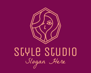 Woman Hairdresser Salon logo design