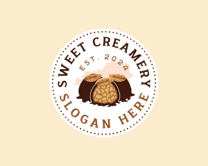 Bourbon Ball Dessert Kentucky logo design