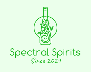 Green Lizard Bottle logo design