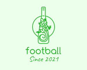 Alcohol - Green Lizard Bottle logo design