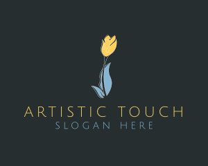 Tulip Flower Wellness logo design