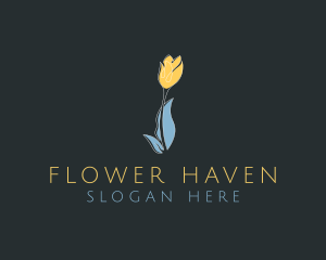 Tulip Flower Wellness logo design