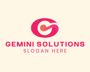 Pink Fancy Letter G logo design