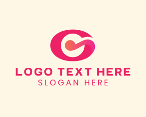 Initial - Pink Fancy Letter G logo design