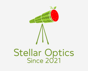 Telescope - Green Watermelon Telescope logo design