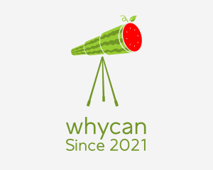 Fruit Stall - Green Watermelon Telescope logo design